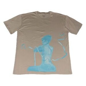 Marina T Shirt XXL Beige Princess of Power 2025 Tour Merch Ribbon Tee NEW *spots